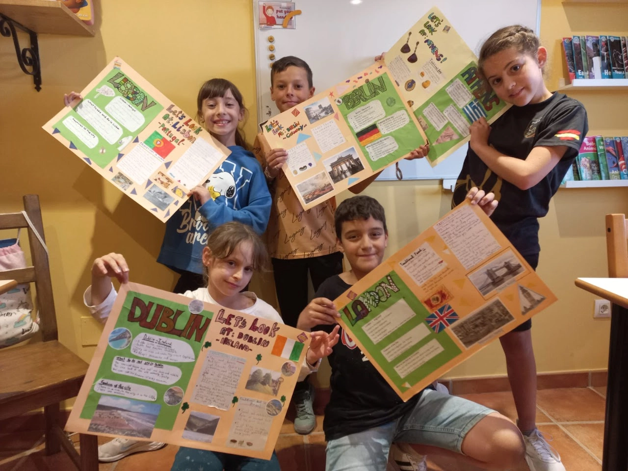 Trabajo de la academia de inglés sobre ciudades de habla inglesa