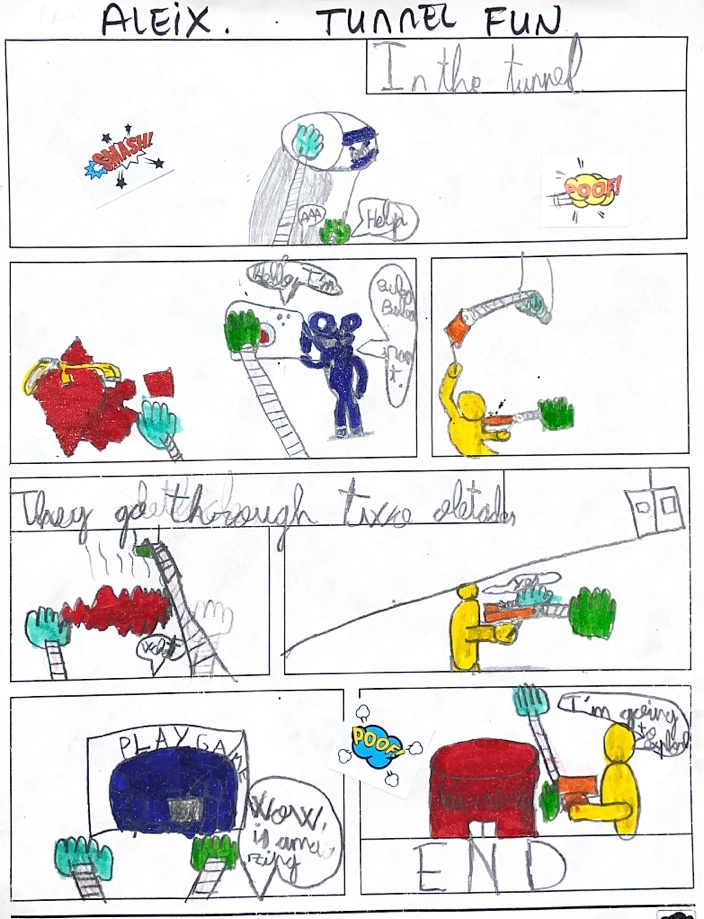 Alumna de la academia de inglés realizando ejercicio con números