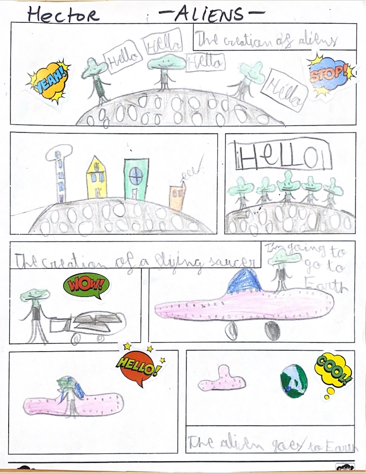 Alumna de la academia de inglés realizando ejercicio con números