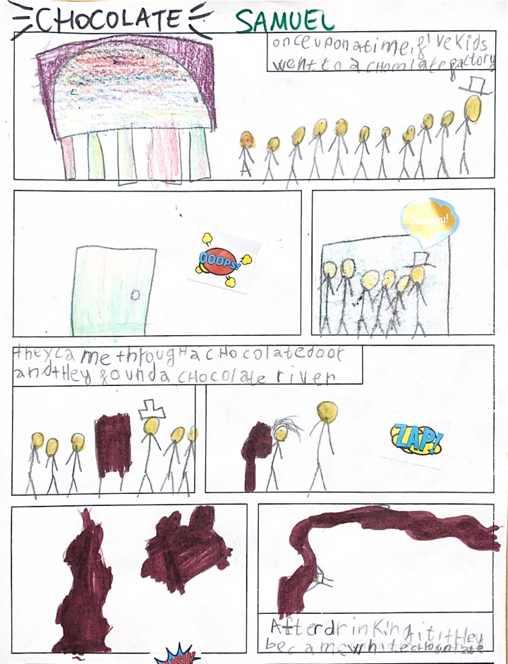 Alumna de la academia de inglés realizando ejercicio con números