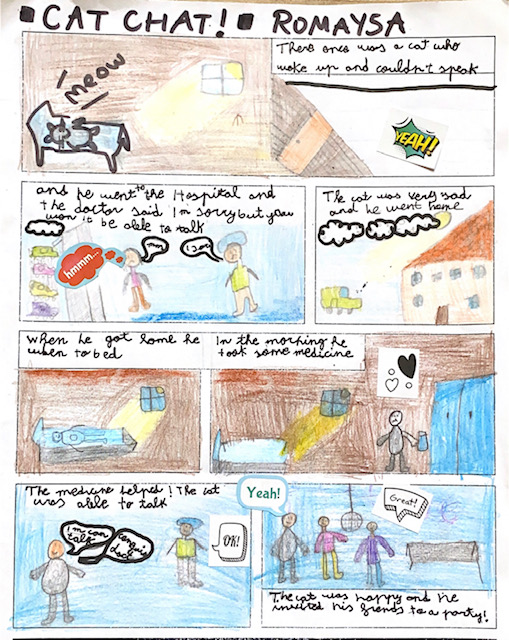 Alumna de la academia de inglés realizando ejercicio con números