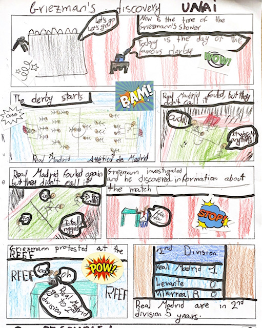 Alumna de la academia de inglés realizando ejercicio con números